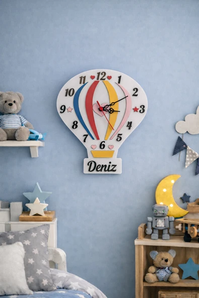 Genç odaları için balon saat kişiye özel no42 ürün görseli 1
