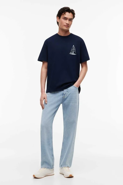TJM RLX SAILBOAT SS TEE Erkek Mavi T-Shirt - DM0DM23184 ürün görseli 1