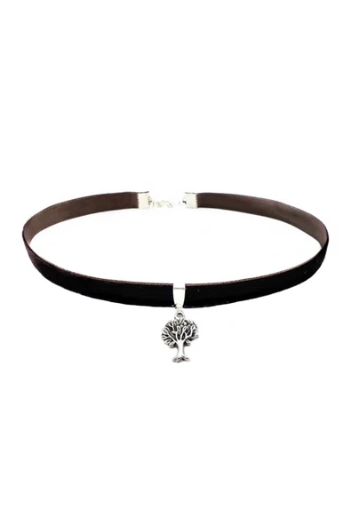 Siyah Renk Kadife Kadın Choker Kolye ürün görseli 1