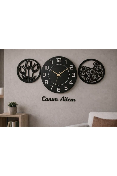 Salon duvar saati kişiye özel şık ve modern 40 cm no1006 ürün görseli 1