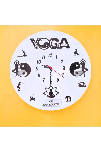 YOGA & PiLATES Duvar Saati (Çok Şık Hediye isim yazılır) ürün görseli 1