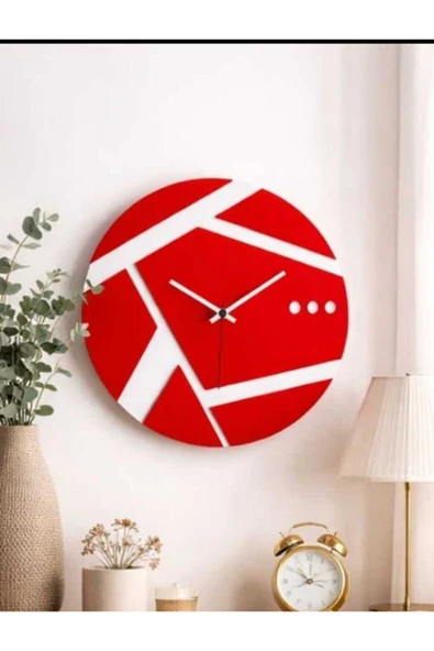 40 cm MDF Duvar Saati, Dekoratif Tasarım, Sessiz Mekanizma, Şık Ev ve Ofis Değer Katar No: mrc9007 ürün görseli 1