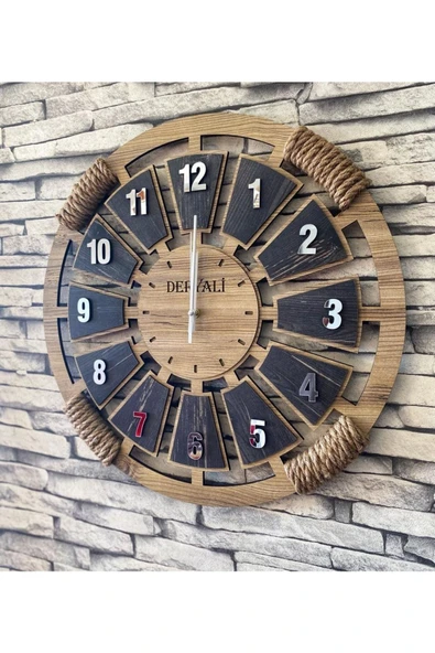 Ahşap Duvar Saati 50 Cm - Resim 2