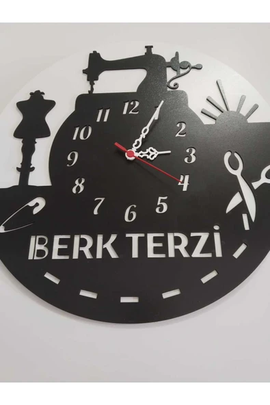 Terzi,Terzi Dükkanı,Terziler için Tasarım saat Kişiye özel isim ürün görseli 1