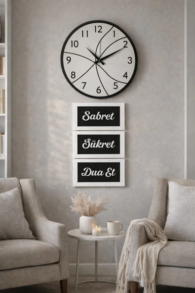 Salon ve odalar için şık duvar saati 40 cm çerçeve 20*30 cm dir no 26 ürün görseli 1