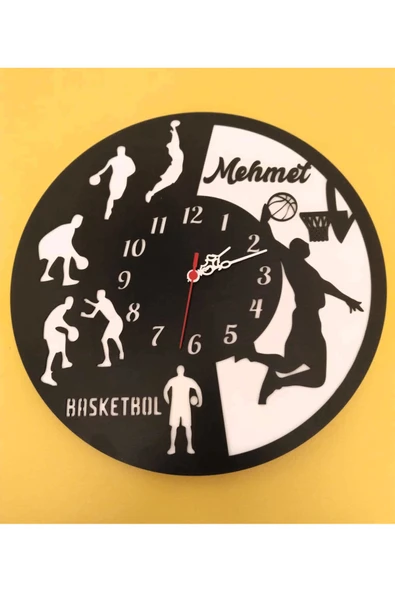 basketbol severler için Modern Duvar Saati Şık Ve Kalite Bir Arada No:1078 ürün görseli 1