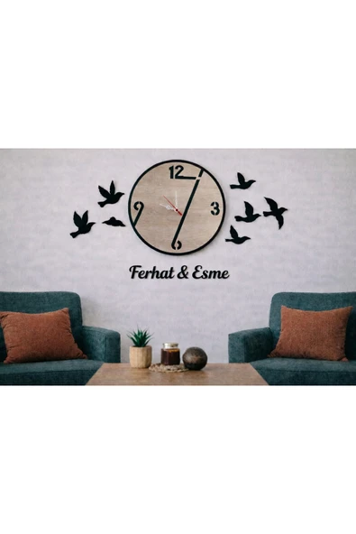 Salon saati şık ve modern 40 cm no1002 ürün görseli 1