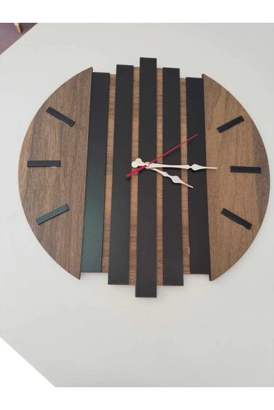 Modern ahşap Duvar saati - Resim 4