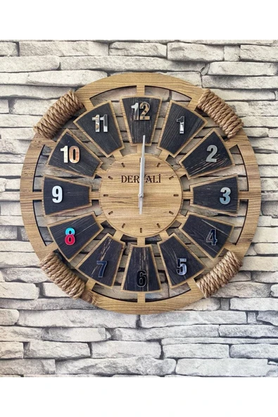 Ahşap Duvar Saati 50 Cm ürün görseli 1