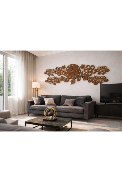 SALON KİŞİYE ÖZEL Yeni Tasarım Modern Duvar Saati 60 cm ürün görseli 1
