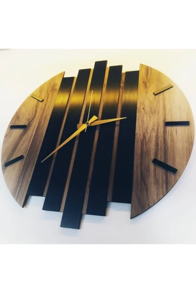 Modern Ahşap Duvar Saati 44 Cm - Resim 2