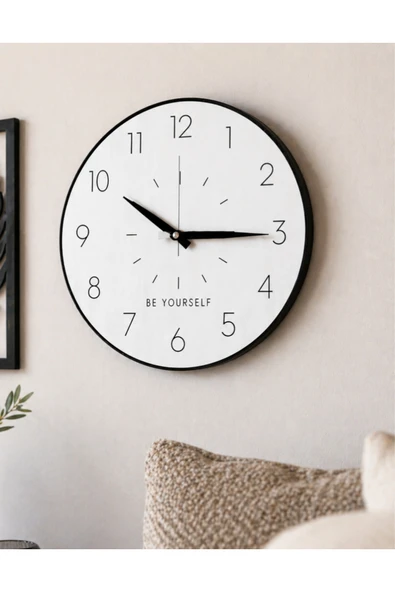 Şık tasarım duvar saati 40 cm modern no4040 ürün görseli 1