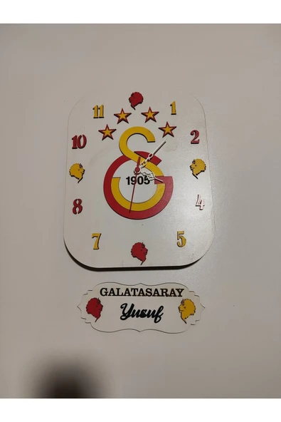 İsim yazılı Taraftar temalı Duvar Saati - Resim 3
