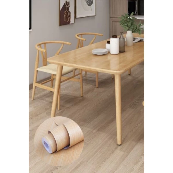 Ahşap Görünümlü Kendinden Yapışkanlı Kaplama Folyosu 5 Metre ürün görseli 1
