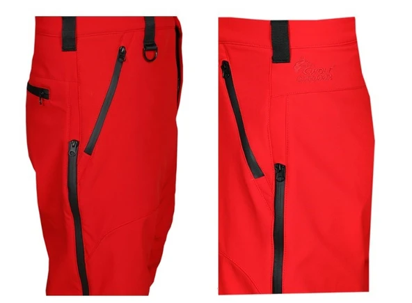 Orange Safety Softshell Kırmızı Pantolon - Resim 3