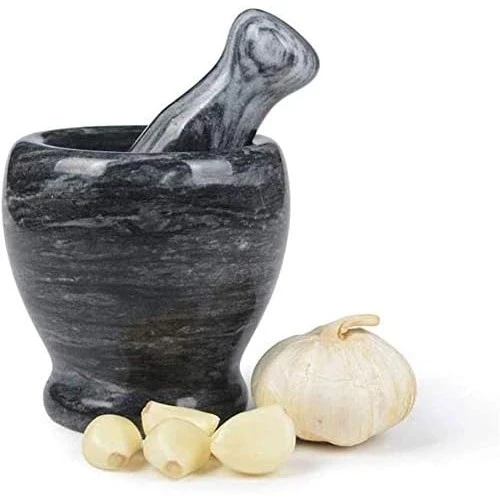 Doğal Cilalı Mermer Havan - Resim 4