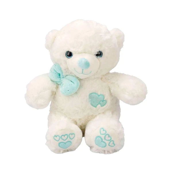 3186 Papyonlu Peluş Ayı 30 cm - - Resim 3