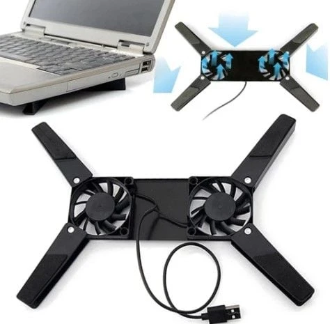 Katlanabilir Laptop Soğutucu 2 fanlı - Resim 3