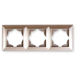 Visage Ambiance Metalik Bej 3 Lü Çerçeve - Priz ve Anahtar İçin Uyumlu Çerçeve ürün görseli 1