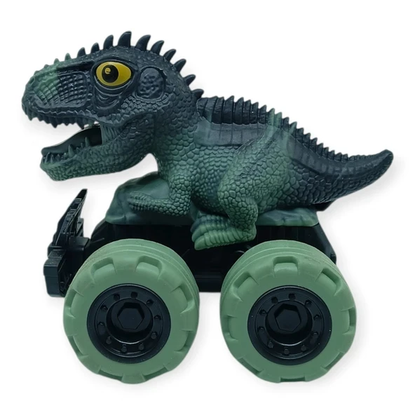 Sürtmeli Dinazor Arabalar  cm - H-20 - Stegosaurus - Yeşil - 1 ADET ürün görseli 1