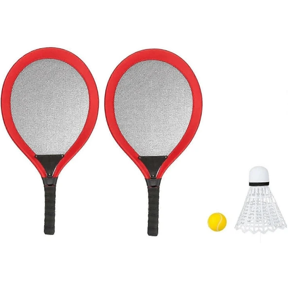 Badminton Seti ve Tenis Topu - RKT-35 - Kırmızı - 1 ADET ürün görseli 1