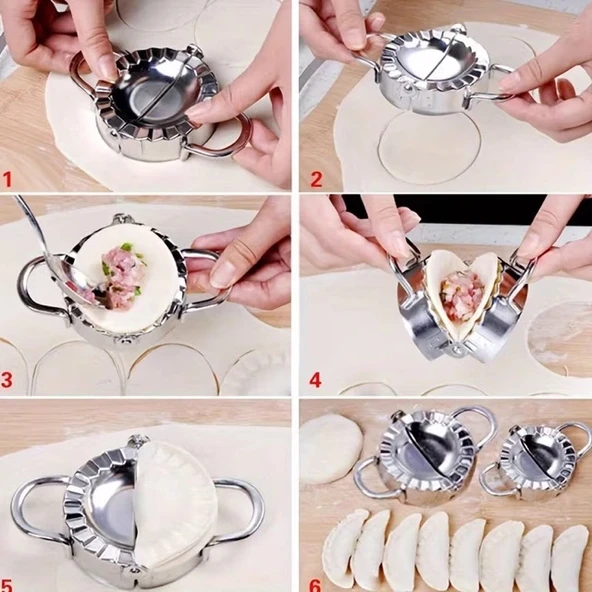 Pratik Hamur Kapatma Aparatı – Çiğ Börek, Mantı ve Poğaça Kalıbı (7.5 cm) ürün görseli 1