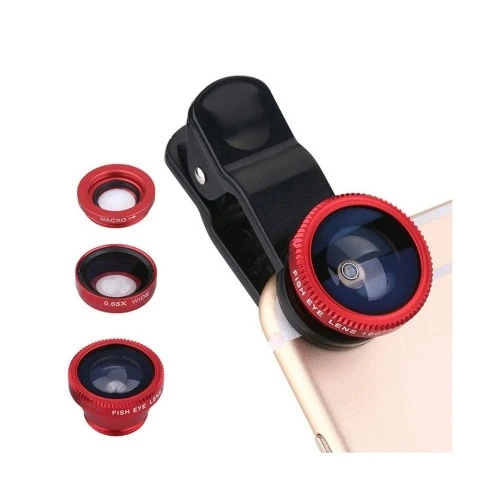 Balık Gözü Lens Fish Eye 3 Wide Geniş Açılı Makro Telefon Lensi ürün görseli 1