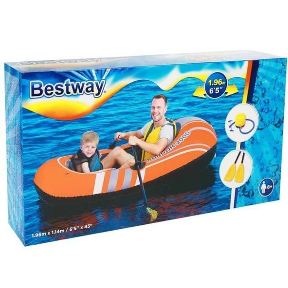 2 Kişilik Bot Hydroforce 196x114 Cm (Pompa+Kürek) - 61062 - 1 ADET ürün görseli 1