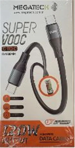 Megatech MT-120UT 120W USB To Type-c Data Kablosu ürün görseli 1