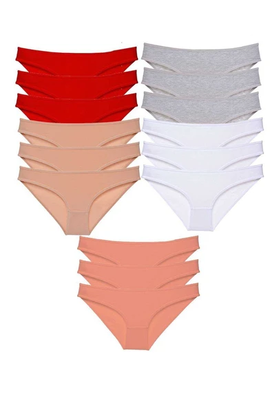 15 adet Süper Eko Set Likralı Kadın Slip Külot 520 ürün görseli 1