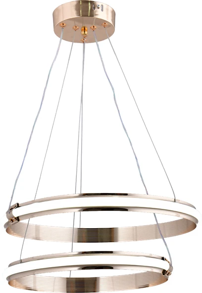 MORENA MODERN GOLD LED SARKIT AVİZE,3 RENK YANABİLEN MODERN AVİZE,SALON LED AVİZE ürün görseli 1