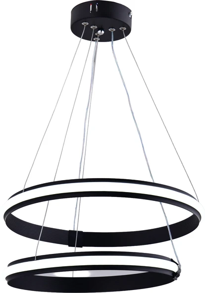 MORENA MODERN SİYAH LED SARKIT AVİZE,3 RENK YANABİLEN MODERN AVİZE,SALON LED AVİZE ürün görseli 1