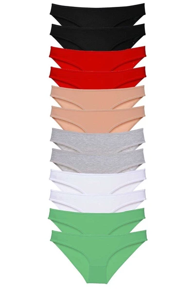 12 adet Süper Eko Set Likralı Kadın Slip Külot Set 2 ürün görseli 1