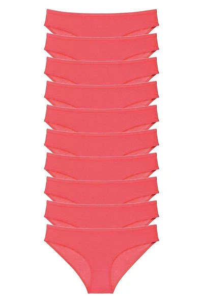 10 adet Süper Eko Set Likralı Kadın Slip Külot Fuşya ürün görseli 1