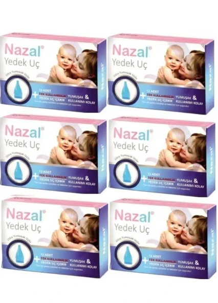 6lı Nazal Burun Aspiratörü Yedek Uç 12'li ürün görseli 1