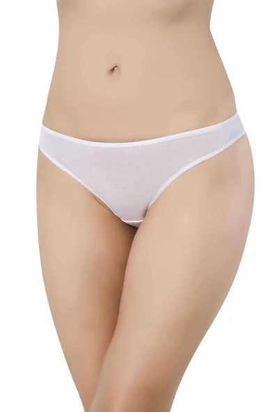 Beyaz Kadın Günlük Pamuklu Likralı Özel Poşet Içinde Taşınabilir Acil Durum Slip Külot ürün görseli 1