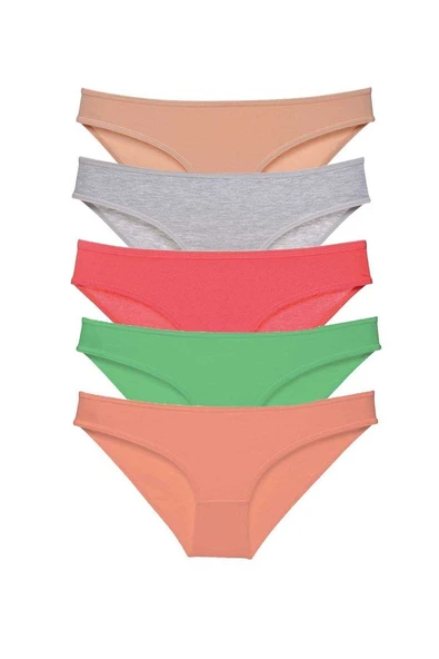 5 adet Eko Set Likralı Kadın Slip Külot Soft Renkler ürün görseli 1