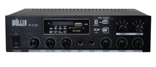 Wöller W-2120 Hat Trafolu 2 Bölge 100W Mikser Amplifikatör ürün görseli 1