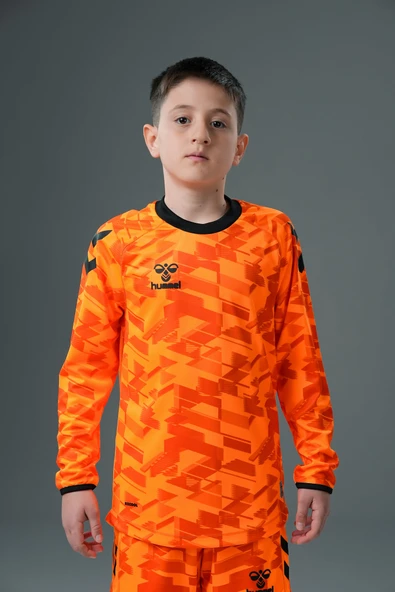 Hummel Line Kaleci Tek Üst Forma Neon Turuncu Çocuk ürün görseli 1