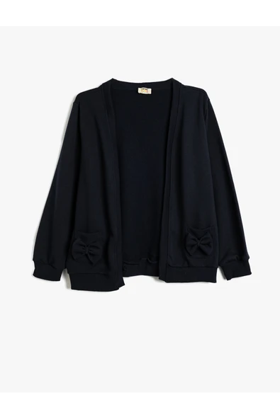 Koton Kız Çocuk Okul Sweatshirt Uzun Kollu Fiyonk Detaylı ürün görseli 1
