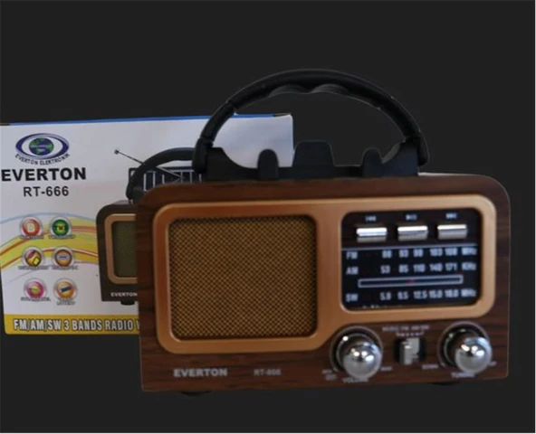 Everton Rt-666 Fm-Usb-Tf-Aux Şarjlı Nostaljik Radyo ürün görseli 1