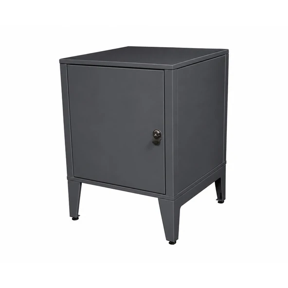 Alfafonet Ziglat Serisi Kilitli Metal Home Office Dolabı Metal Kapaklı Antrasit Gri 450x600x450 mm ürün görseli 1