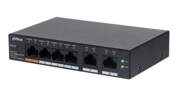 Dahua CS4006-4ET-60 4FE PoE Port (60W), 2GE Uplink Cloud Managed Switch ürün görseli 1