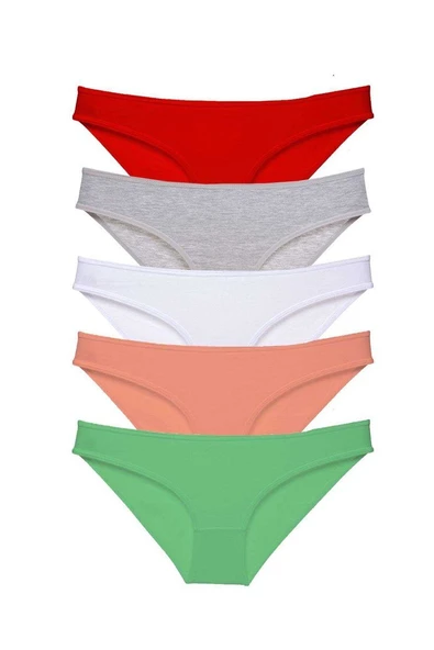 5 adet Süper Eko Set Likralı Kadın Slip Külot 518 ürün görseli 1