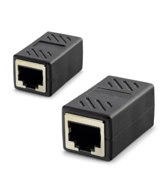 HADRON HDX5066 RJ45 Dişi - Dişi Uzatma Adaptörü - Siyah ürün görseli 1