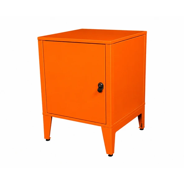 Alfafonet Ziglat Serisi Kilitli Metal Home Office Dolabı Metal Kapaklı Turuncu 450x600x450 mm ürün görseli 1