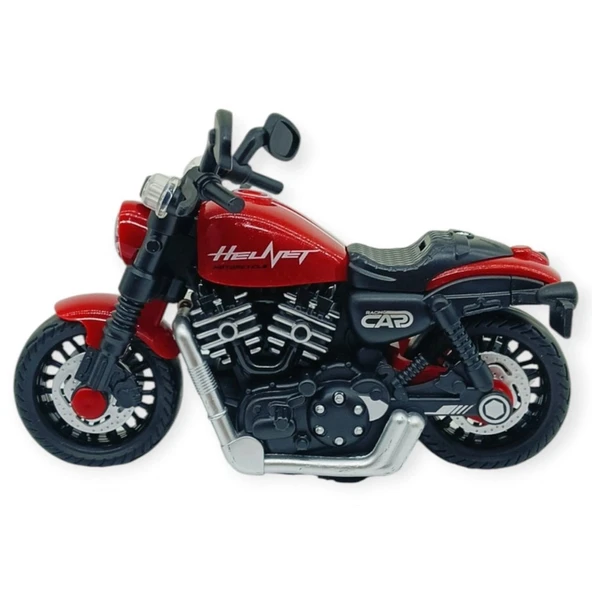 Sürtmeli Işıklı Sesli Chopper Motor Kırmızı 15cm - 1 ADET ürün görseli 1
