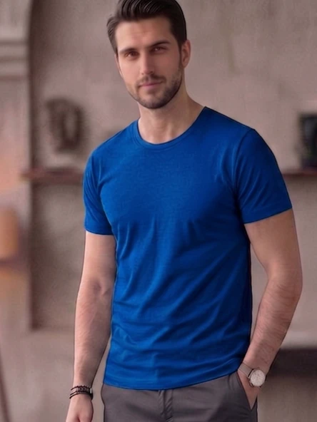 Bisiklet Yaka Basic Tişört (SlimFit) ürün görseli 1
