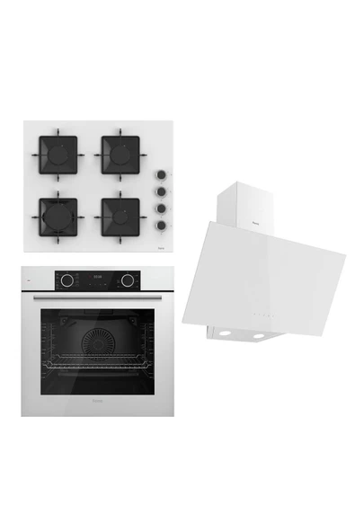 Fryart Ss Serisi Beyaz Set (ss206 Xe63cb D078 ) - Kare Emaye Izgara ürün görseli 1