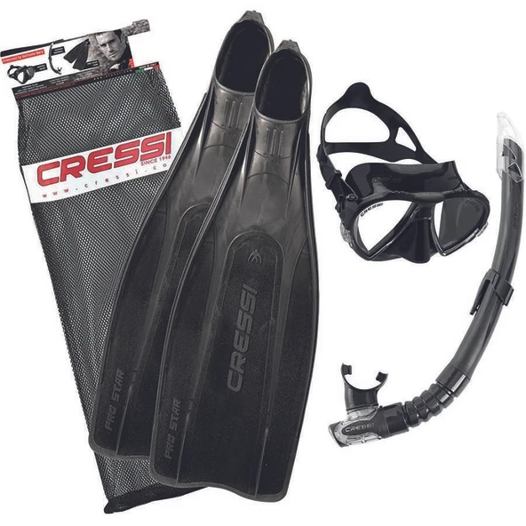 Cressi Pro Star Palet Maske Şnorkel Seti ürün görseli 1